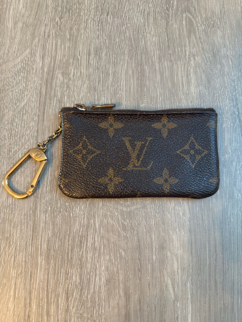 Louis Vuitton Monogram Canvas Key Cles Pouch - Brown